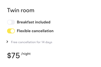 Select flexible cancellation